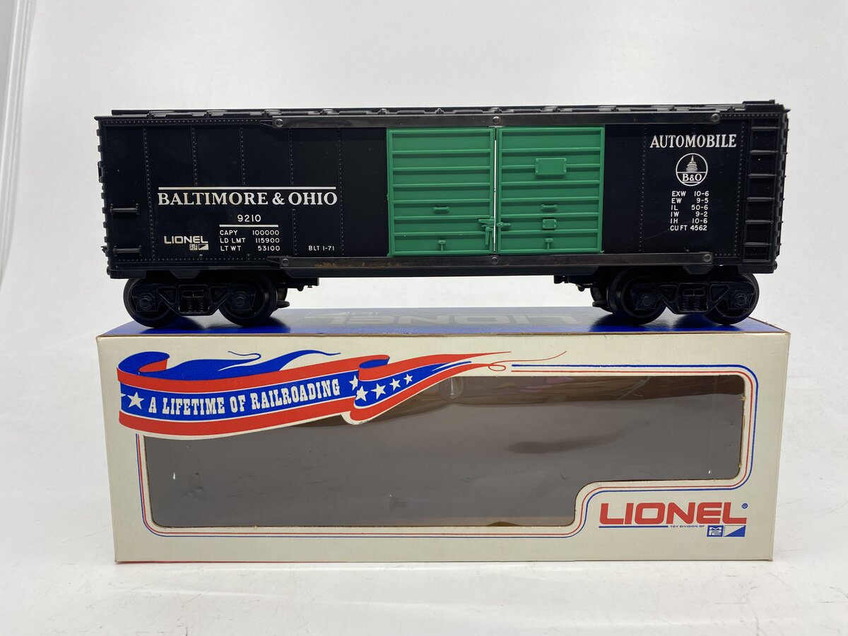 Lionel 6-9210 O Gauge Baltimore & Ohio Automobile Boxcar