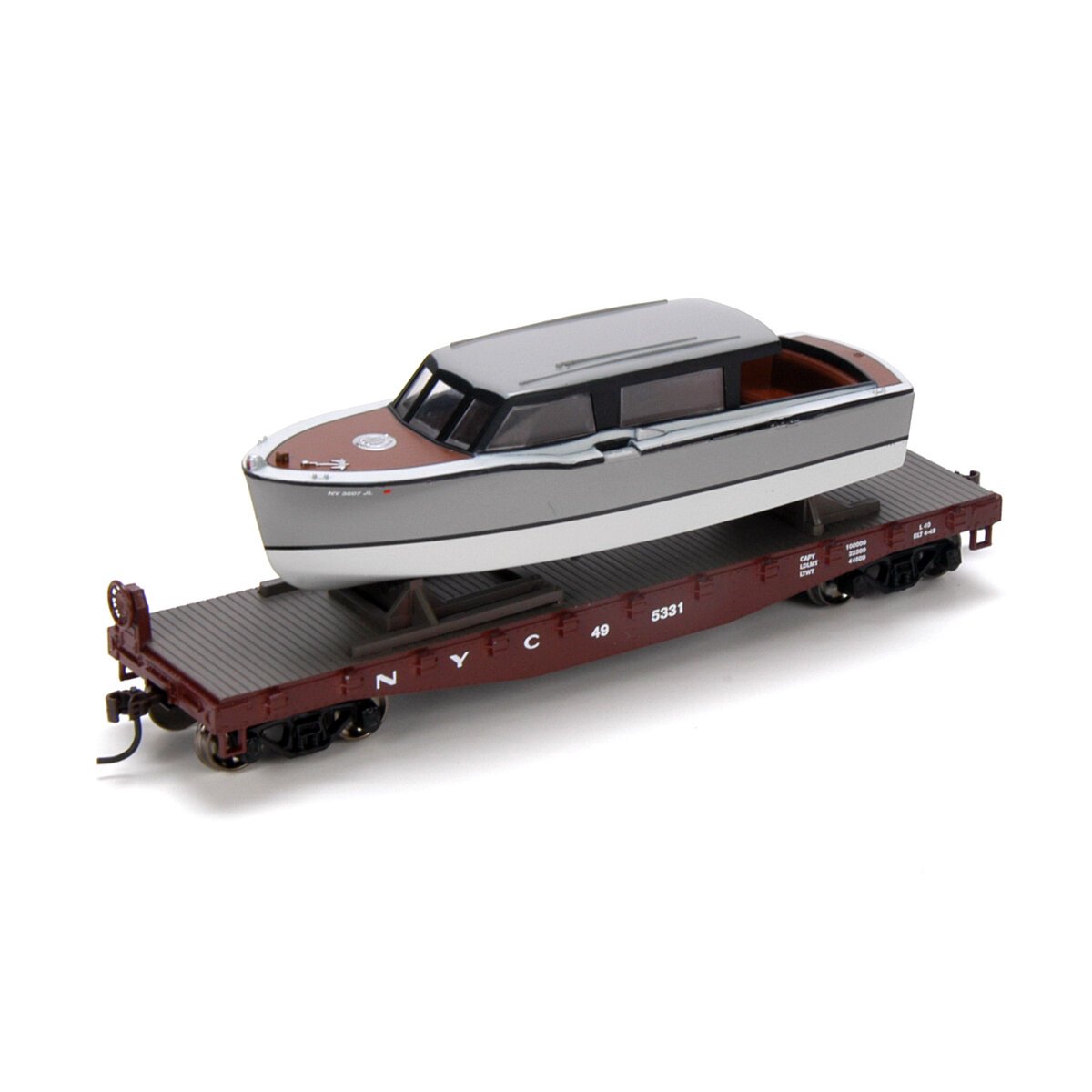 Athearn 96319 HO NYC 40' Flat with Boat #495331