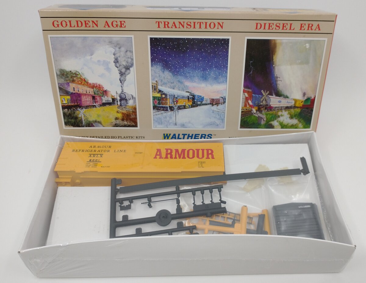 Walthers 932-2553 HO Scale Armour ARLX 40' Meat Reefer #8001 Kit
