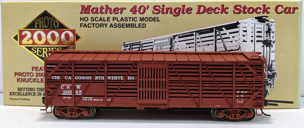Life Like 36585 HO Proto 2000 CNW Mather 40'''' Single Deck Stock Car