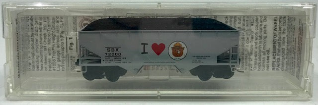 Micro-Trains 05500450 N Smokey Bear 33' Twin Bay Offset Side Hopper #72000