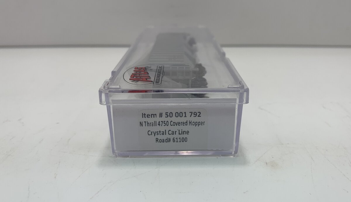 Atlas 50001792 N Crystal Car Line Thrall 4750 Covered Hopper #61100