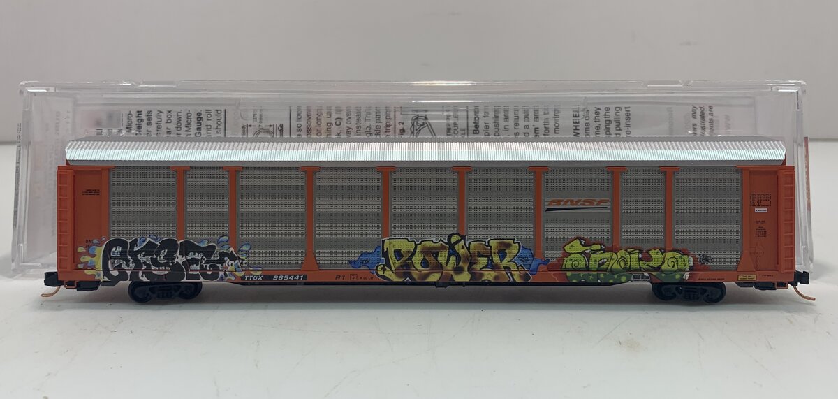 Micro-Trains 11144160 N BNSF 89' Tri-Level Closed Auto Rack #965411
