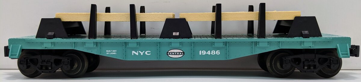 Lionel 6-19486 O Gauge New York Central Flatcar w/Stakes