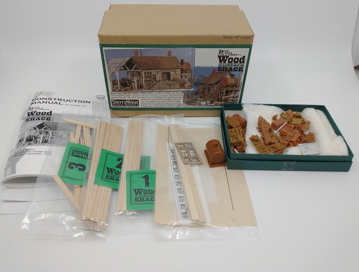 Sierra West 8087 HO Wood Cutters Shack Deer Creek Land & Timber Co.Building Kit