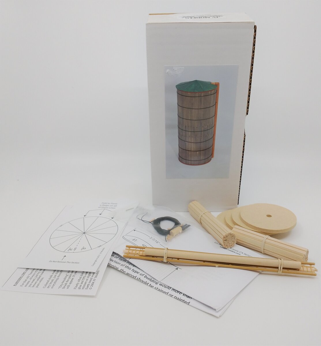 JV Models 2000 HO Scale Wooden Farm Silo