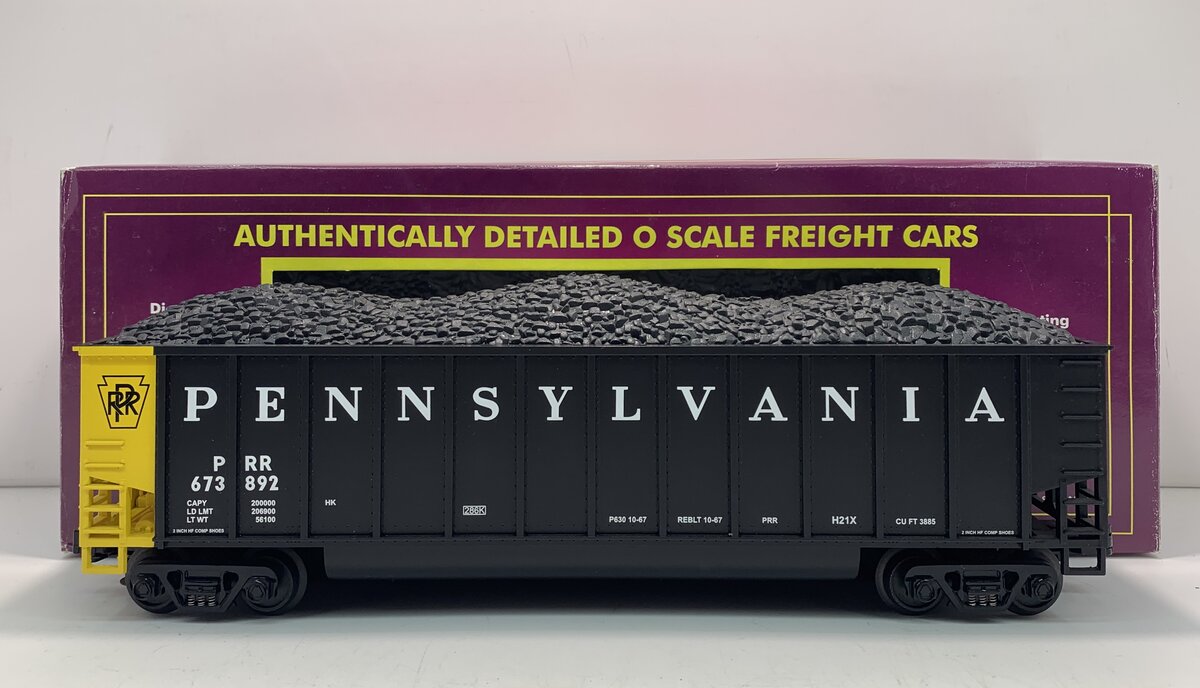 MTH 20-97132 O Gauge Pennsylvania Coalporter Hopper Car #673892