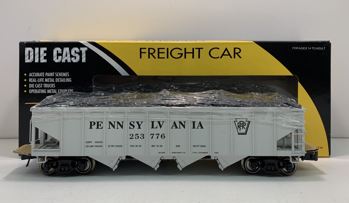 K-Line 6-22293 O Gauge PRR Die Cast 4-Bay Hopper #253776
