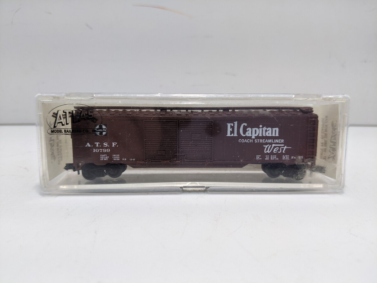 Atlas 3627 N Scale ATSF 50' Double Door Boxcar #82291