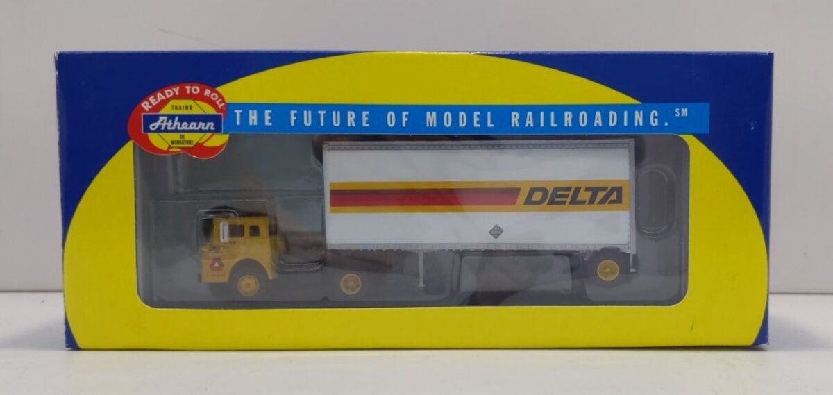 Athearn 91025 HO Scale Ready to Roll Delta Ford-C W/28’ Wedge Trailer