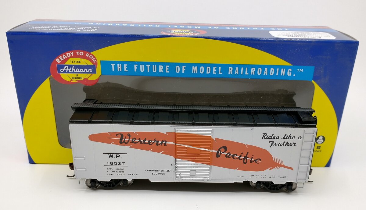 Athearn 76927 HO Western Pacific 40' Youngstown Door Boxcar #19527