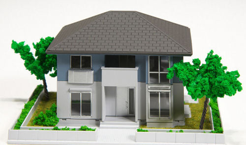 Kato 23-404C N Scale Two Story Blue & White House - Assembled