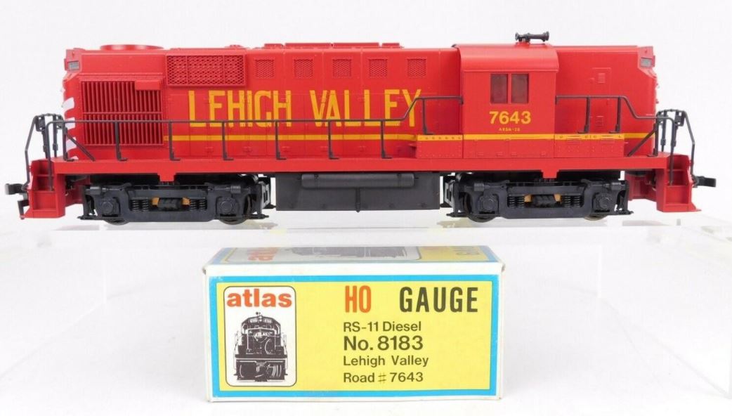 Atlas 8183 HO Lehigh Valley RS-11 Diesel Locomotive #7643