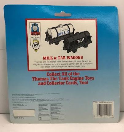 Ertl 4001 Thomas & Friends Plastic Milk & Tar Wagons