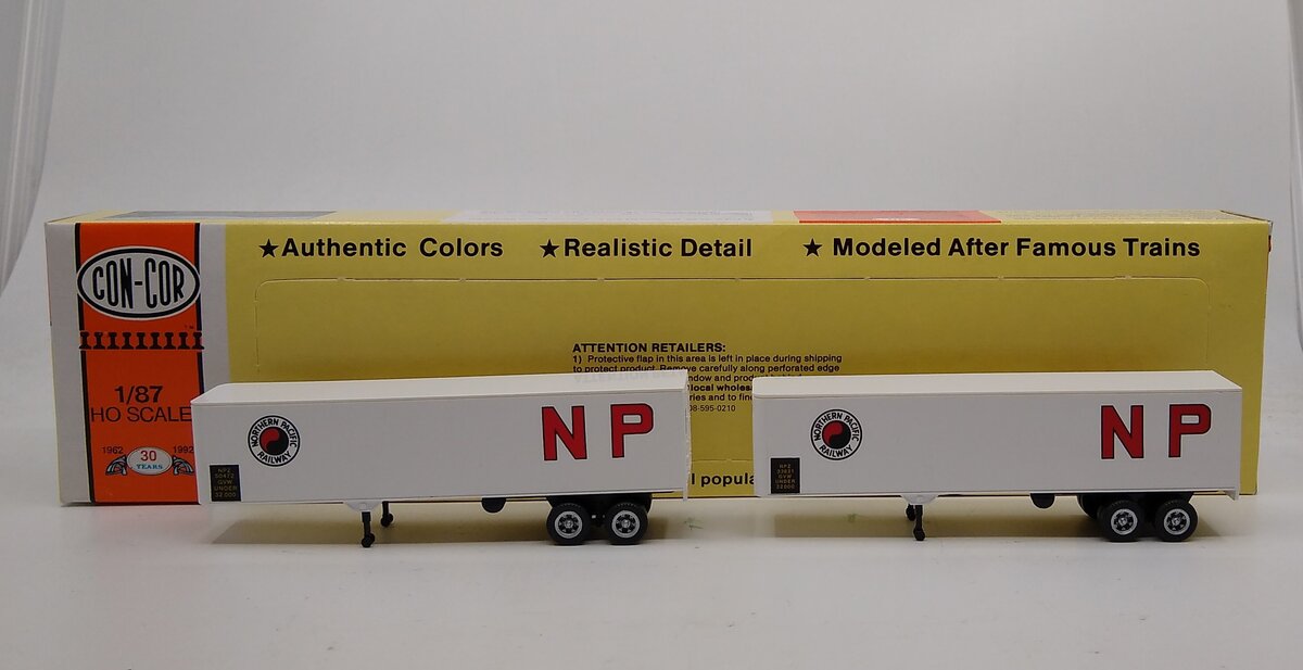 Con-Cor 0004-008139 HO Northern Pacific 40 Ft. Dry Van Trailer (Pack of 2)