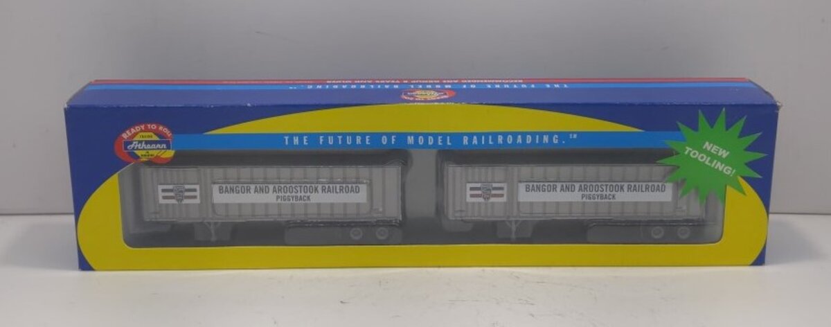 Athearn 70932 HO Bangor&Aroostook 40' Fruehauf & Exterior-Post Trailer (Box of 2