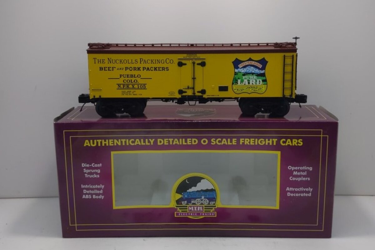 MTH 20-94352 Nuckolls Packing 36' Woodsided Reefer Car