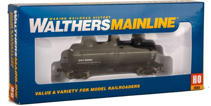 Walthers 910-1118 HO General American 36' 3-Dome Tank Car #50050 (Black, White)