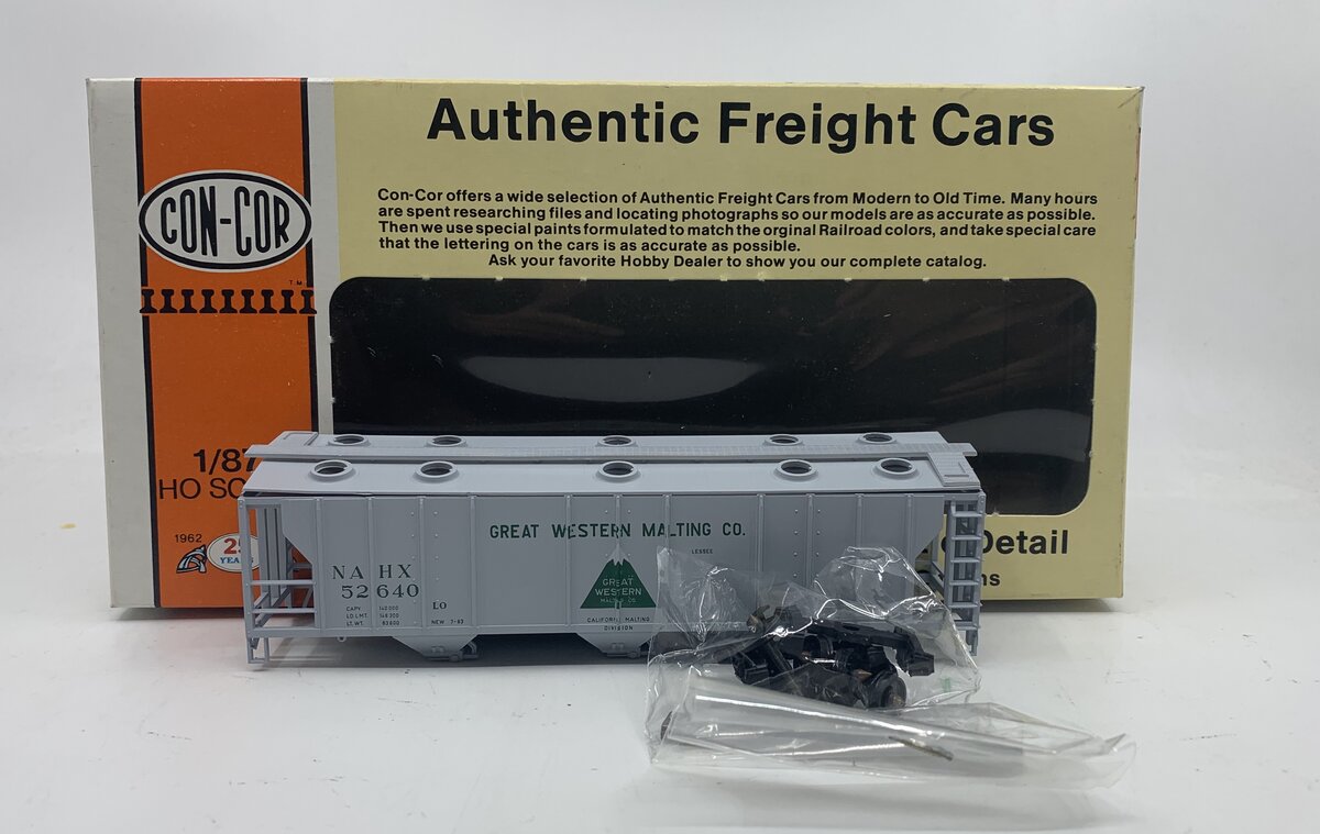 Con-Cor 0001-009524 HO Great Western Malt PS-2 Covered Hopper Kit
