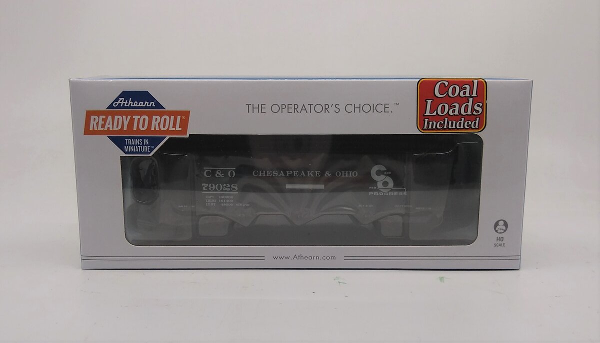 Athearn 70288 HO C&O 40' 3-Bay Offset Open Hopper #79028