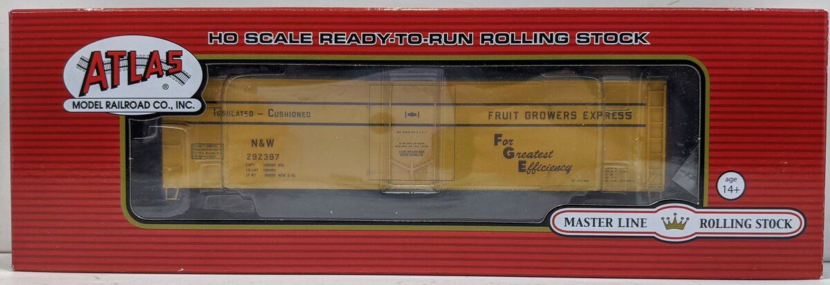 Atlas 20004643 HO Fruit Growers Express* (N&W) 50' Plug Door Box Car #292397