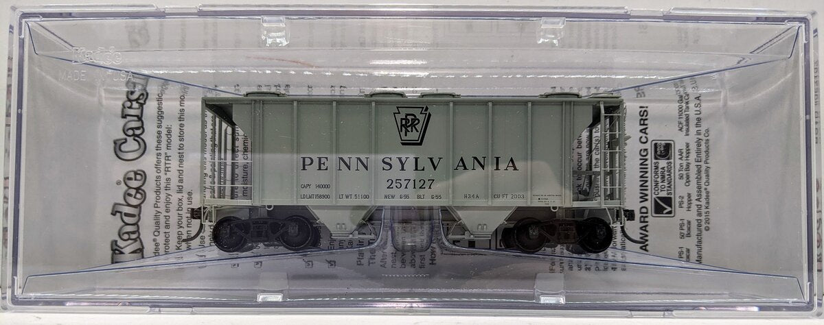 Kadee 8341 HO Scale Pennsylvania Railroad PS-2 Covered Hopper #257127
