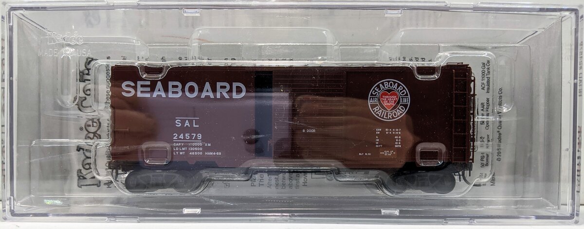 Kadee 5128 HO Scale Seaboard Air Line 40' PS-1 Boxcar #24579