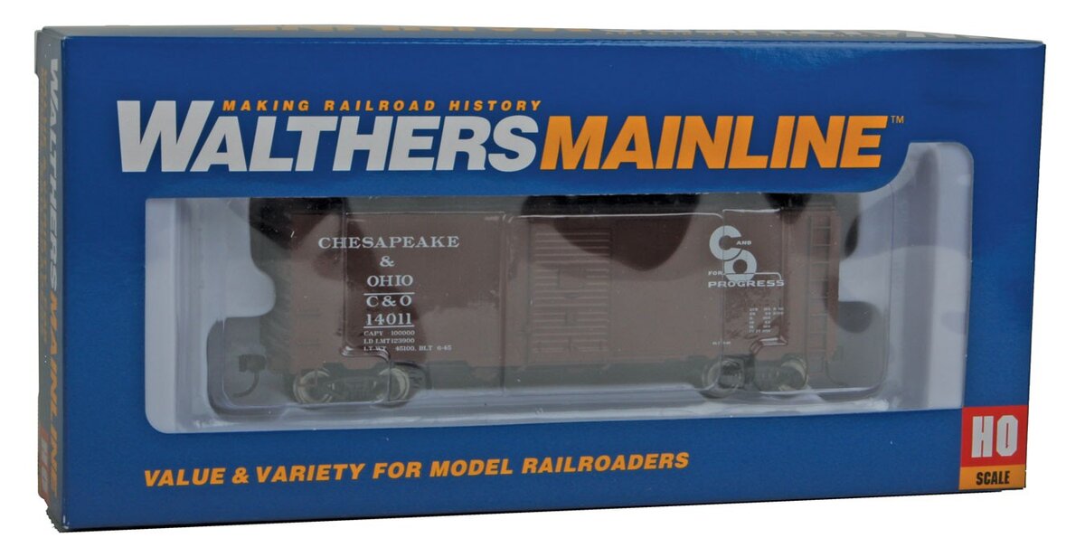 Walthers 910-1691 HO Chesapeake & Ohio 40' AAR 1944 Boxcar #14011