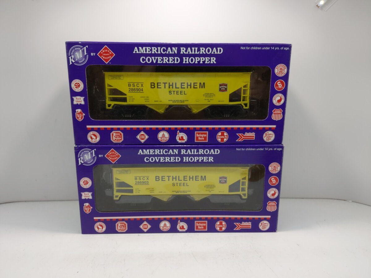 RMT 96319 O 2-Bay Cvd. Hopper Bethlehem Steel/2pk