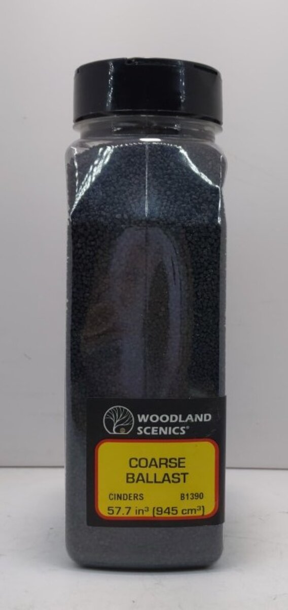 Woodland Scenics B1390 Cinders Coarse Ballast 32 Oz. Shaker Bottle