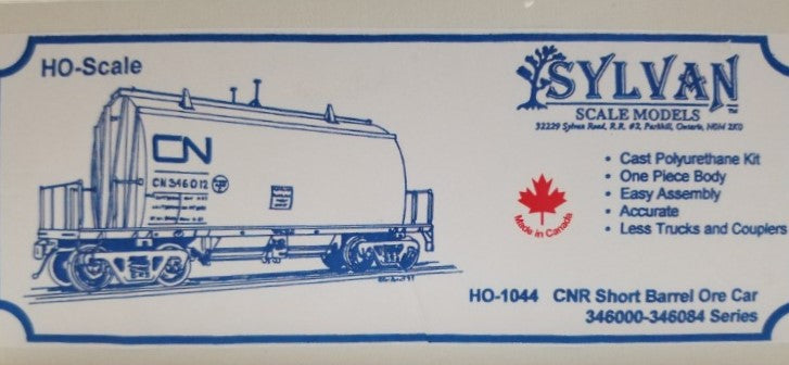 Sylvan Scale Models HO-1044 HO CNR Short Barrel Ore Car Unpainted Kit