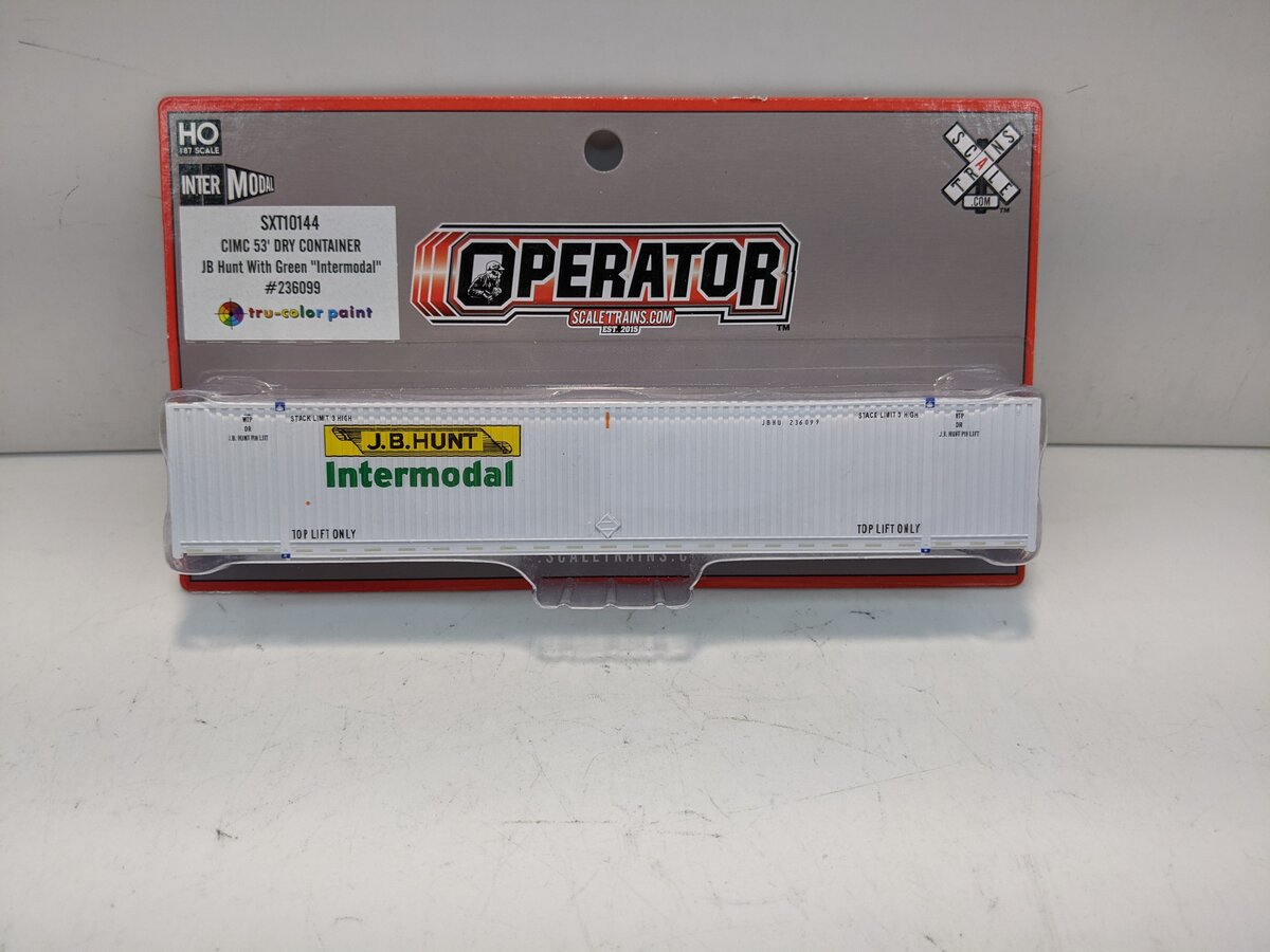 Scale Trains SXT10144 HO J.B.Hunt 53' Corrugated Dry Container #236099