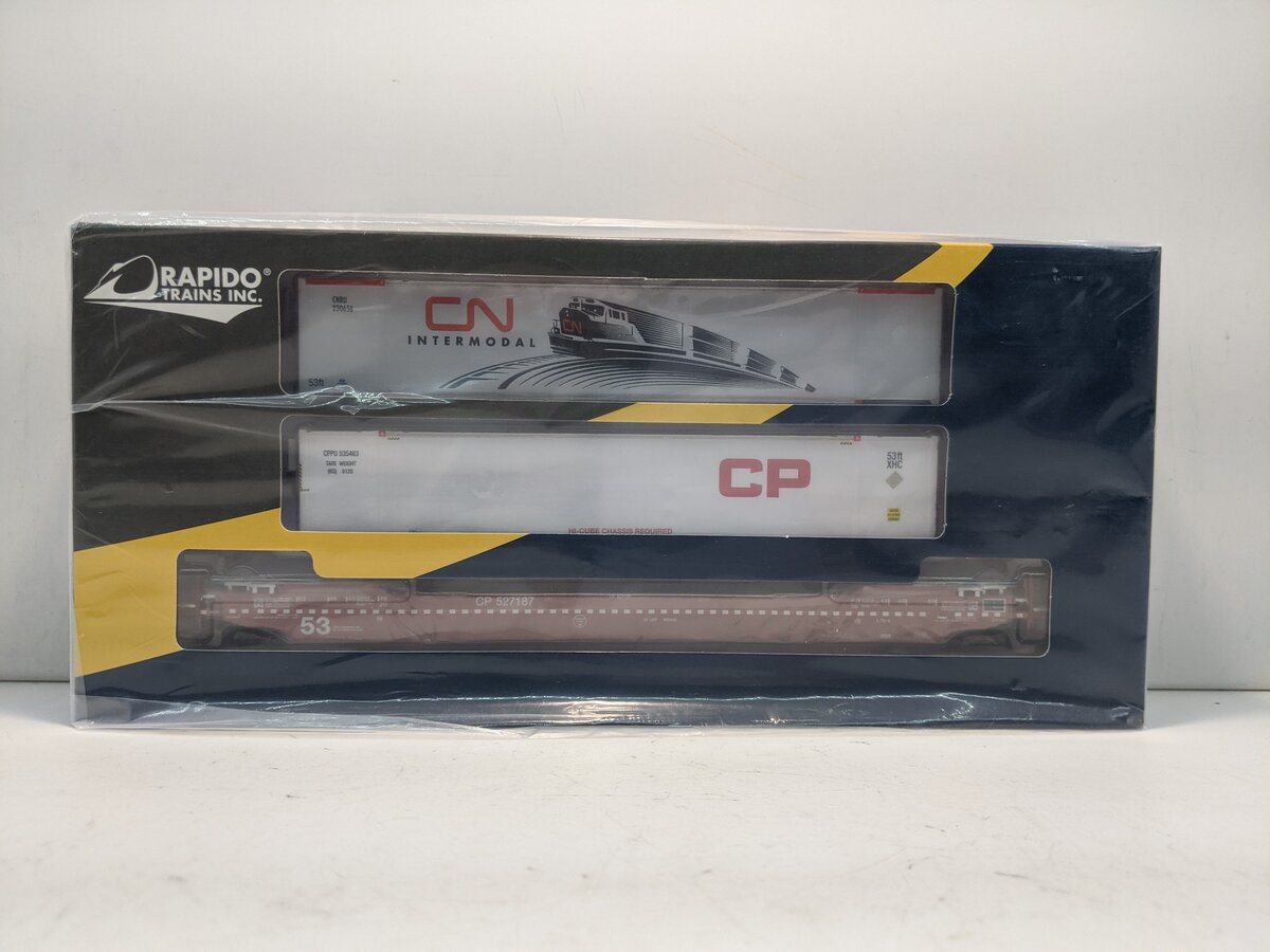 Rapido 401002 HO CP Gunderson Husky Stack w/ Containers #527187