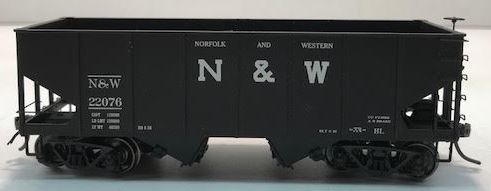 MTH 80-97020 HO Scale N&W USRA Steel 55-Ton Twin Hopper Car #22076
