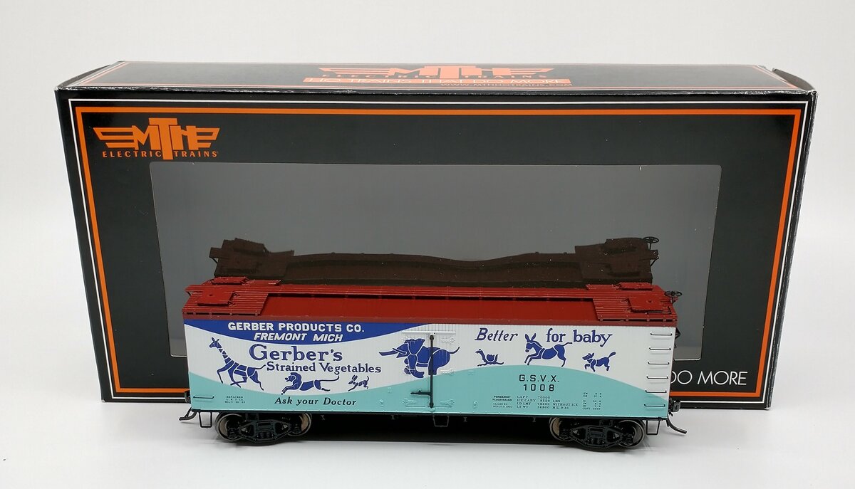 MTH 80-94014 HO Gerber Products R40-2 Wood Reefer #1008