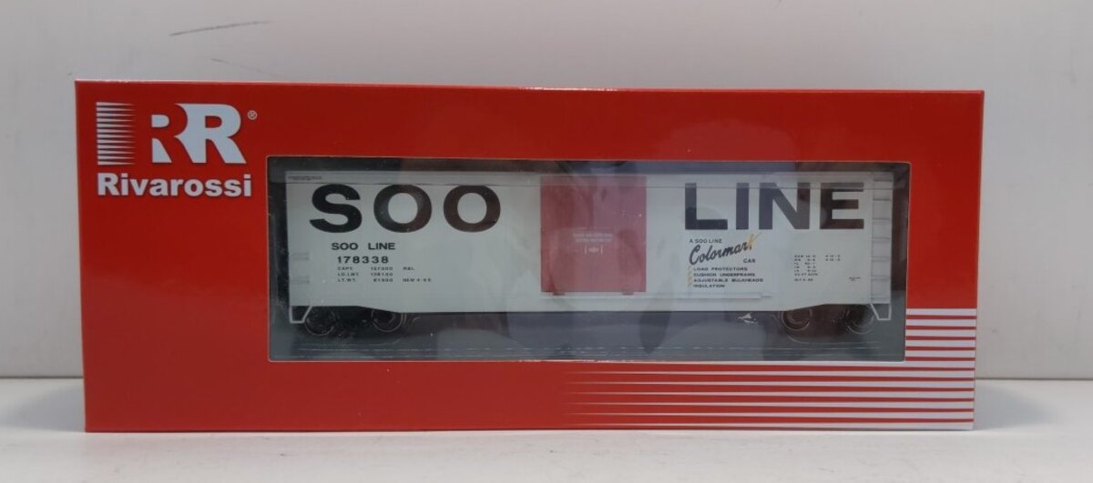Rivarossi HR6363 HO Soo Line 50ft Boxcar with Plug Door and Roofwalk #178338