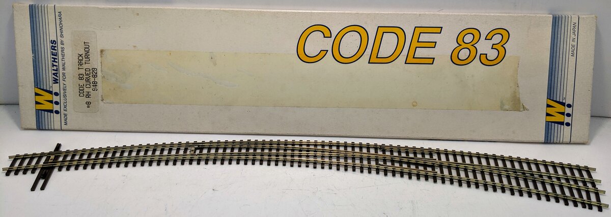 Walthers 948-829 HO Scale Code 83 Right Hand Switch/Turnout