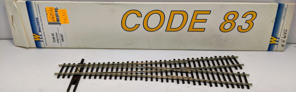 Walthers 948-807 Code 83 Track #4 Wye Turnout