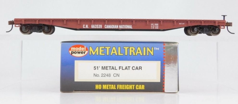 Model Power 2248 HO Canadian National 51' Metal Flat Car