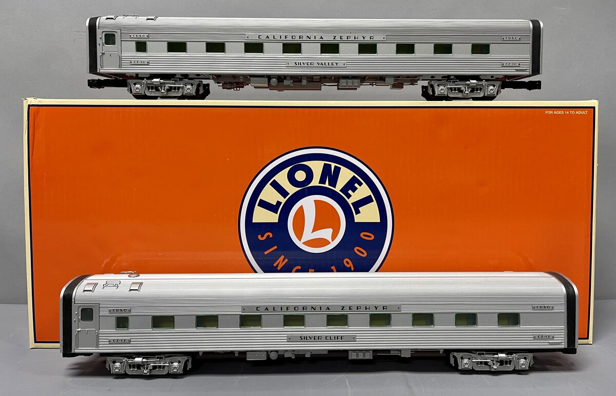 Lionel 6-25731 CB&Q CA Zephyr 18'' Aluminum Passenger Car (Pack of 2)