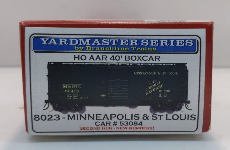 Branchline Trains 8023 HO Minneapolis & St Louis AAR 40' Boxcar # 53084 Kit