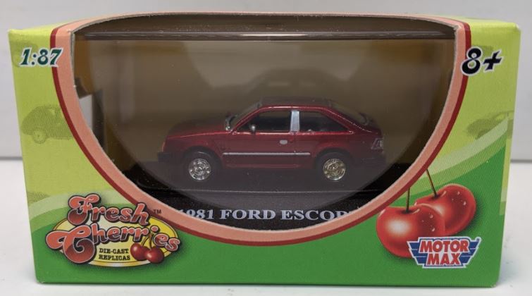 Motormax Toy USA 73950FC 1:87 Scale Maroon 1981 Ford Escort Die-Cast Vehicle
