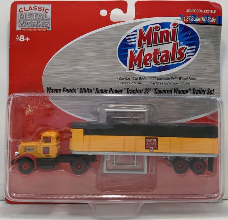 Classic Metal Works 31130 HO Mini Metals Wayne Feeds Super Power Tractor/Trailer