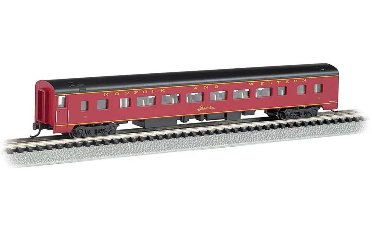 Bachmann 14252 N Norfolk & Western 85' Smooth-Side Coach with Lighting