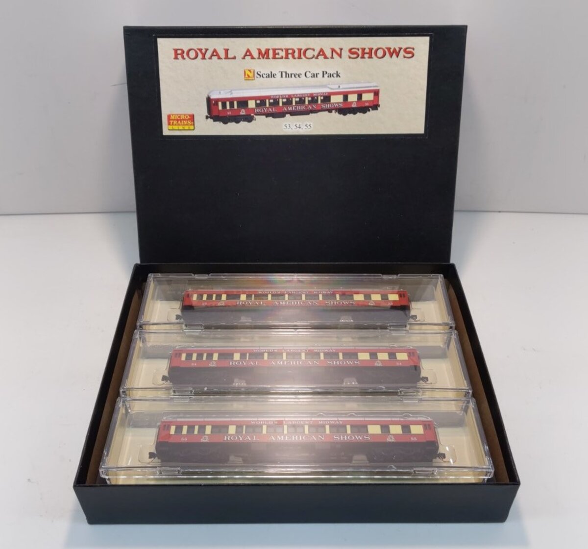 Micro-Trains 99301350 N Royal Amer Shows Heavyweight 12-1 Passenger (Set of 3)