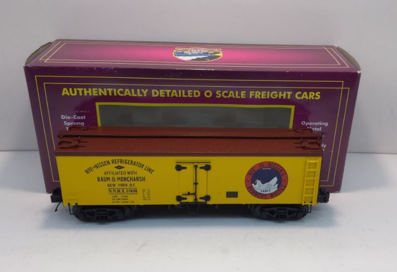 MTH 20-94353 O Nye and Nissen 36' Woodsided Reefer Car #1008