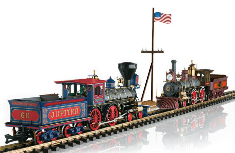 LGB 29000 G Golden Spike Transcontinental UP & CP Steam Locos (Set of 2)