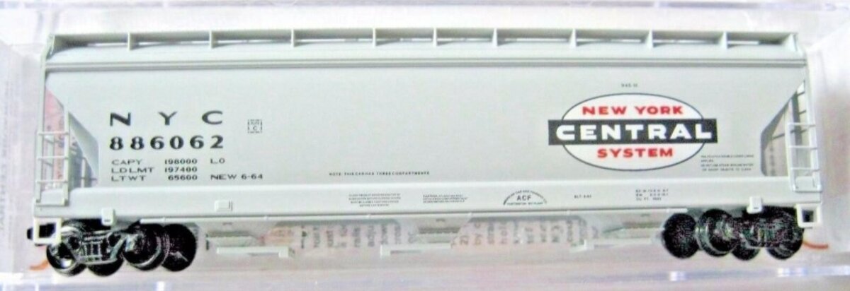 Micro-Trains 09300030 N NYC 3-Bay ACF Center Flow Covered Hopper #886062