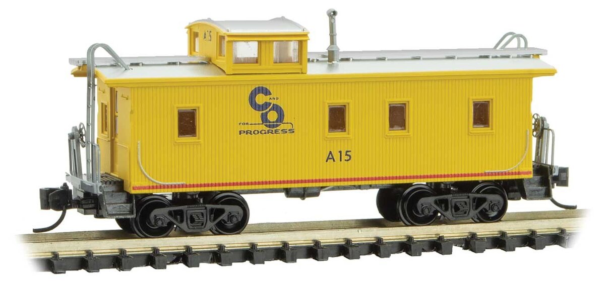 Micro-Trains 05100330 N Chesapeake & Ohio 34' Wood Sheathed Caboose #A15