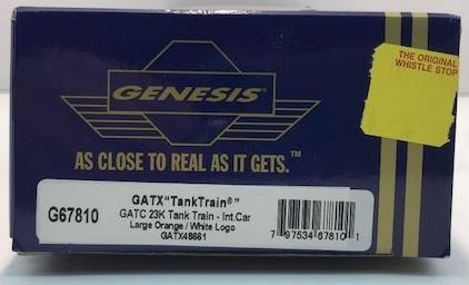 Athearn G67810 HO Scale GATX TankTrain Intermediate Car #48661